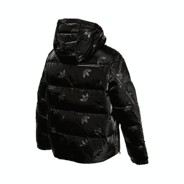 Пуховик adidas Originals FW22 Logo Zip Hoodie Down Jacket Black - изображение 2