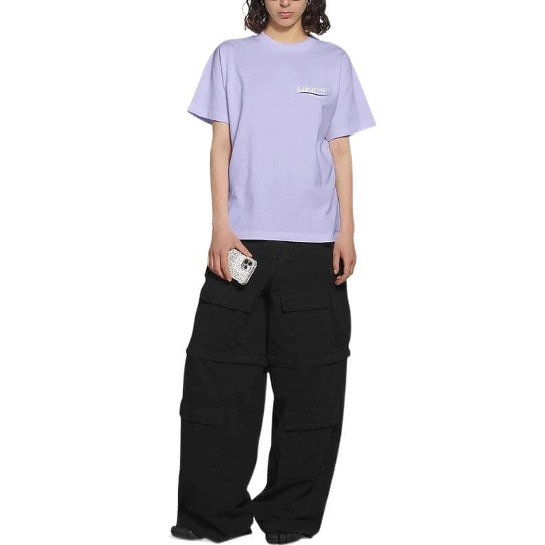 Футболка Balenciaga FW22 Purple T-Shirt - изображение 3