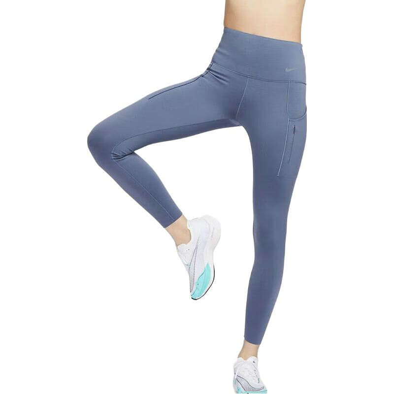 Штаны Nike High-Waisted Slim Fit Pants Blue - изображение 4