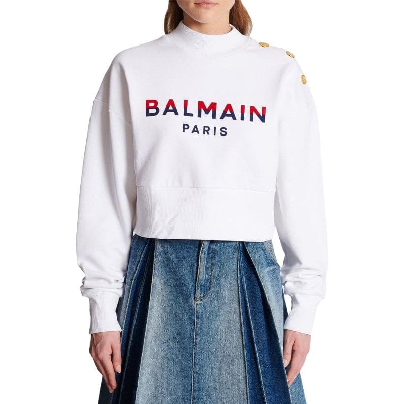 Худи BALMAIN Белый Женские Толстовка - изображение 5