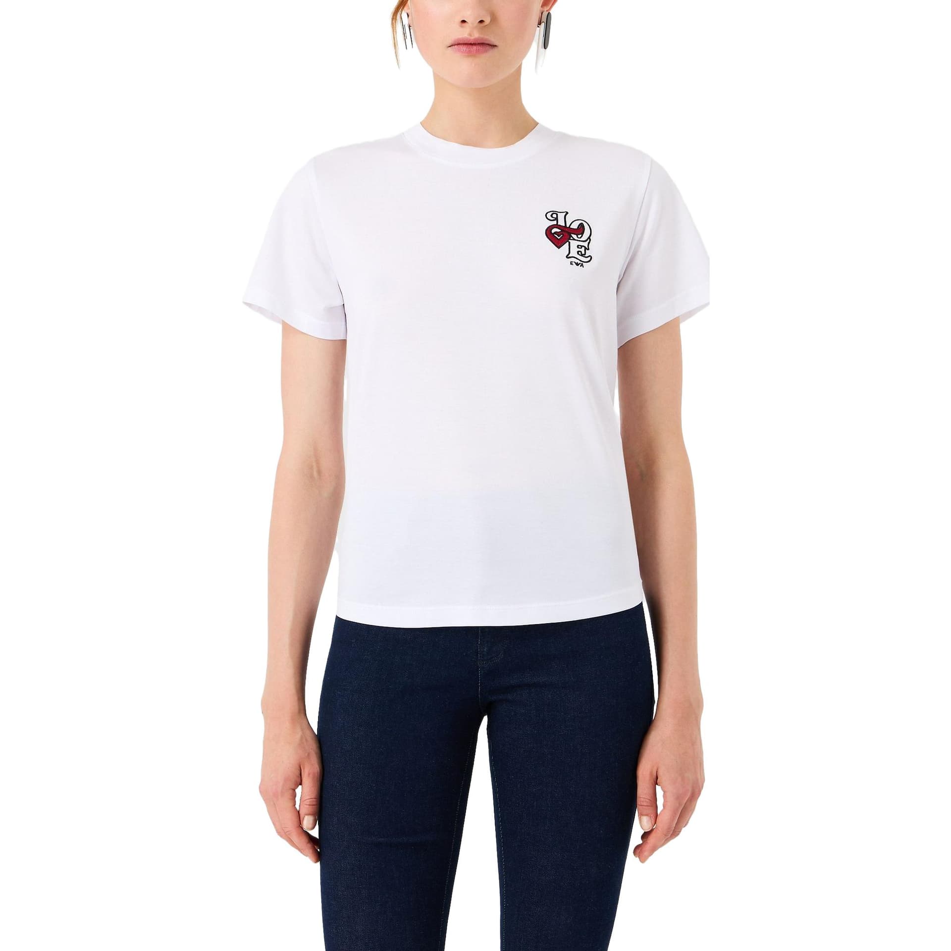 Футболка EMPORIO ARMANI Qixi Festival Limited Collection Белые Женские T-рубашки - изображение 2