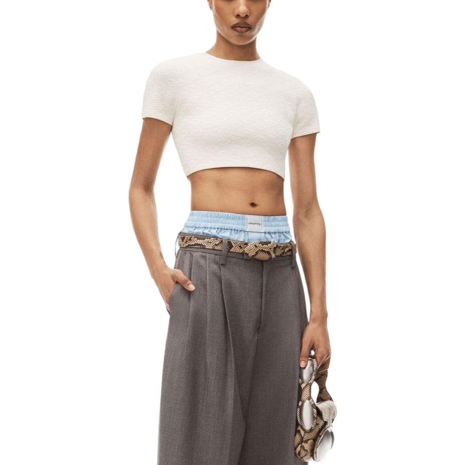 Alexander Wang CROP TOP Женский Экрю - изображение 4