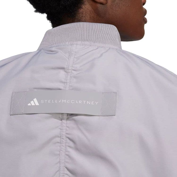 Куртка Adidas Bomber Stella McCartney Спортивная одежда Ткани вязаные Bomber Куртка Женская Голубино-серый - изображение 6