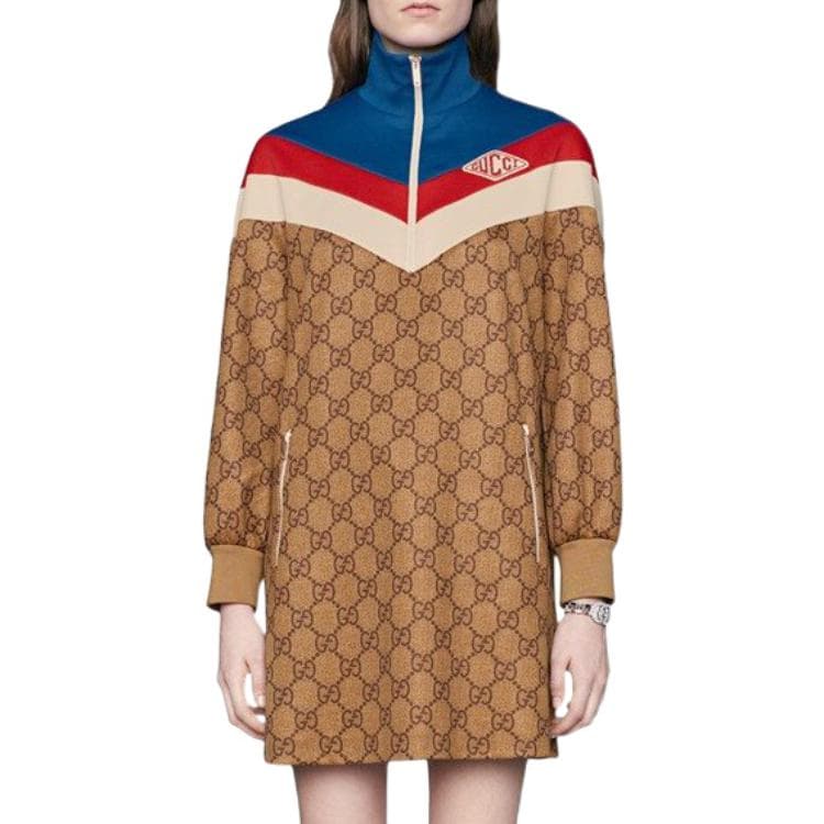 Платье Gucci SS22 Embroidered Logo Dress Brown - изображение 6