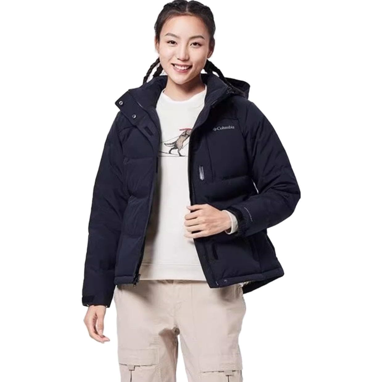 Пуховик Columbia Down Jacket Hoodie Black - изображение 3