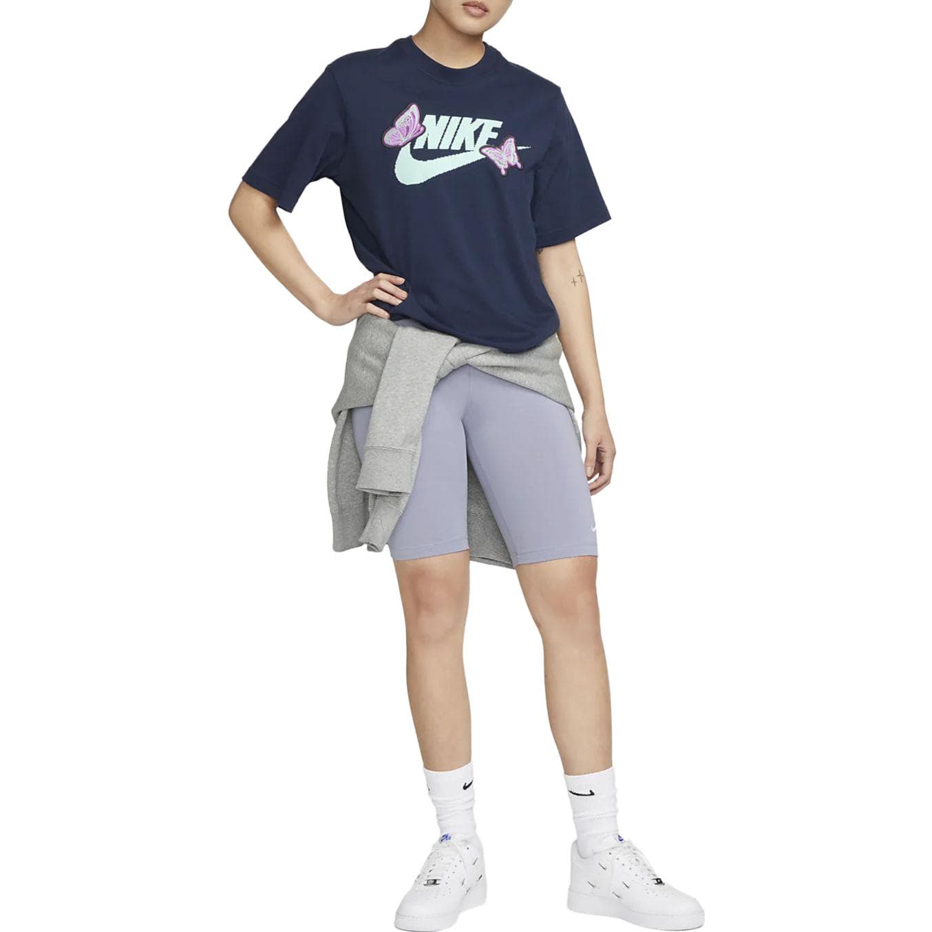 Футболка NIKE Морской синий Женские Футболки - изображение 3