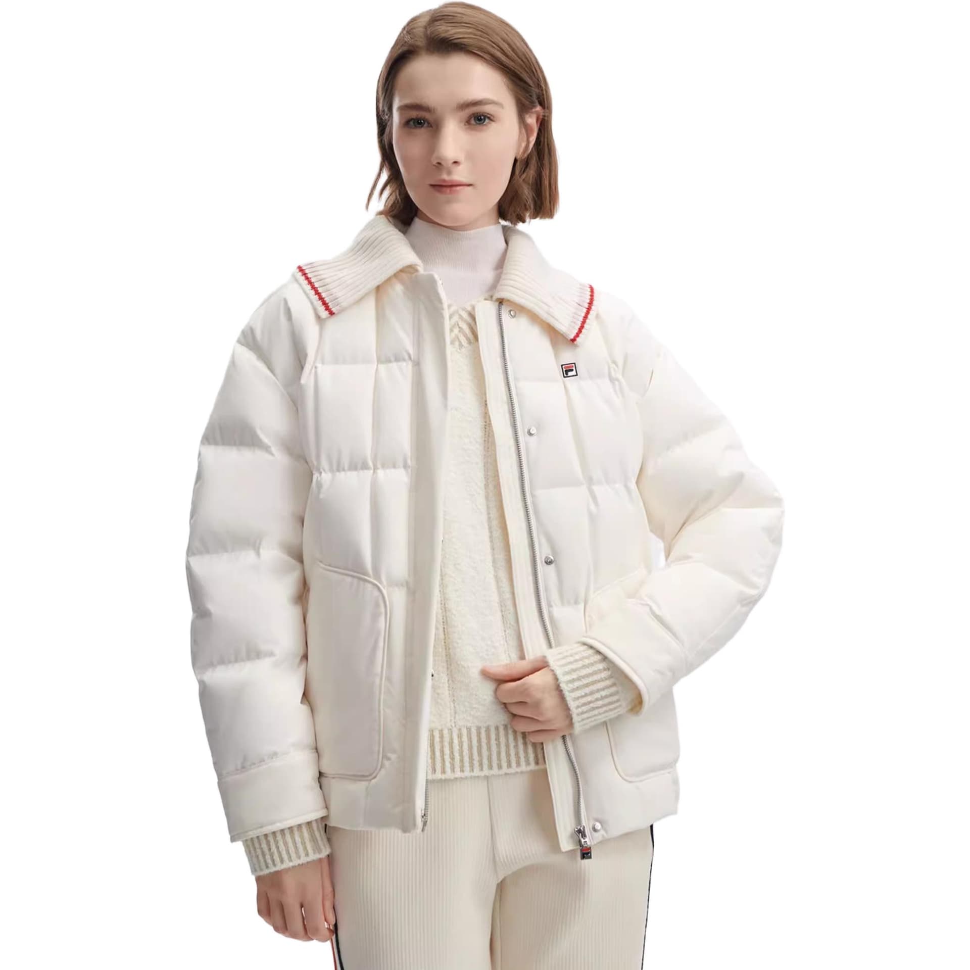 Пуховик FILA MODERN HERITAGE Пуховик Женский Паровый Белый - изображение 7