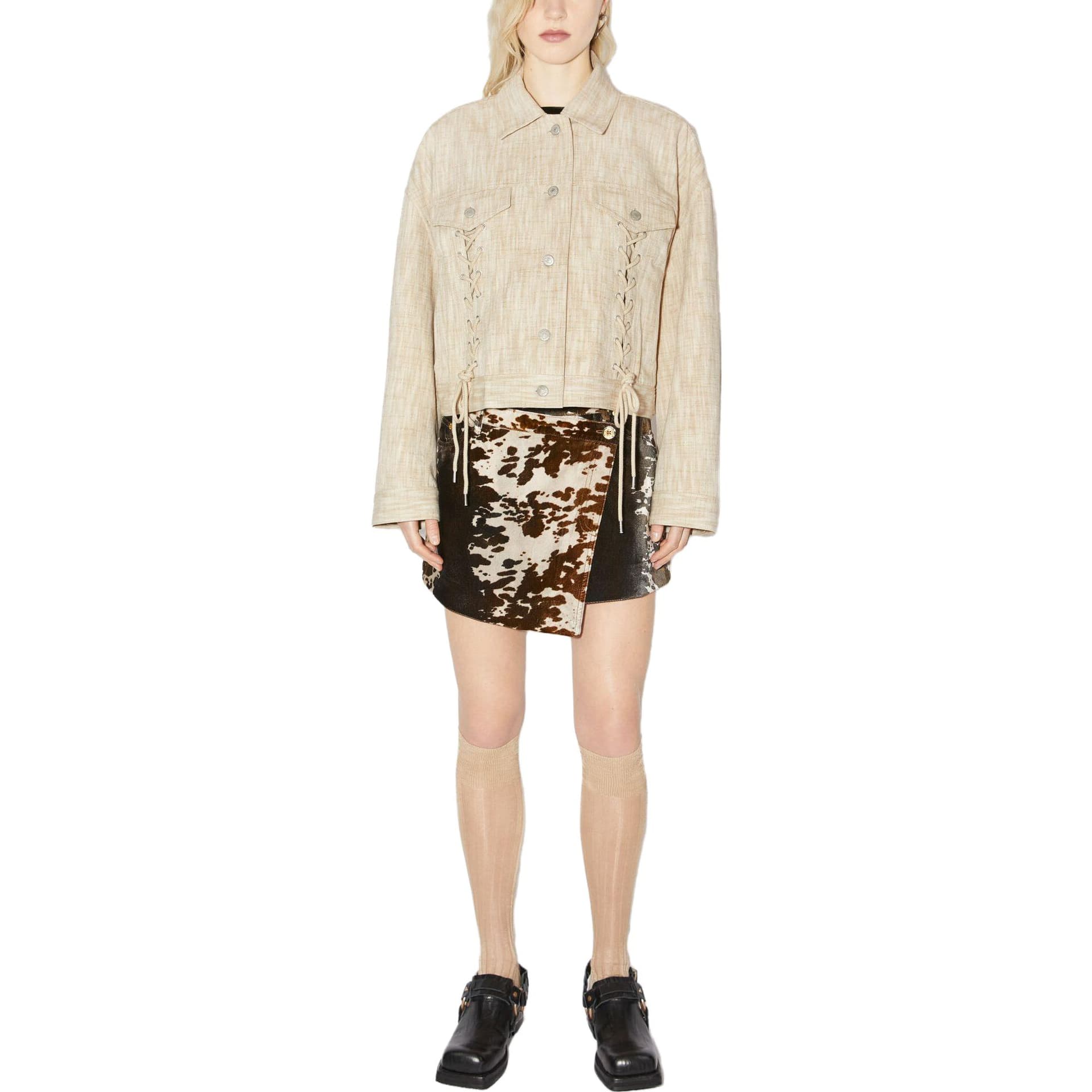 Куртка ACNE STUDIOS Экрю Женские Куртки - изображение 2