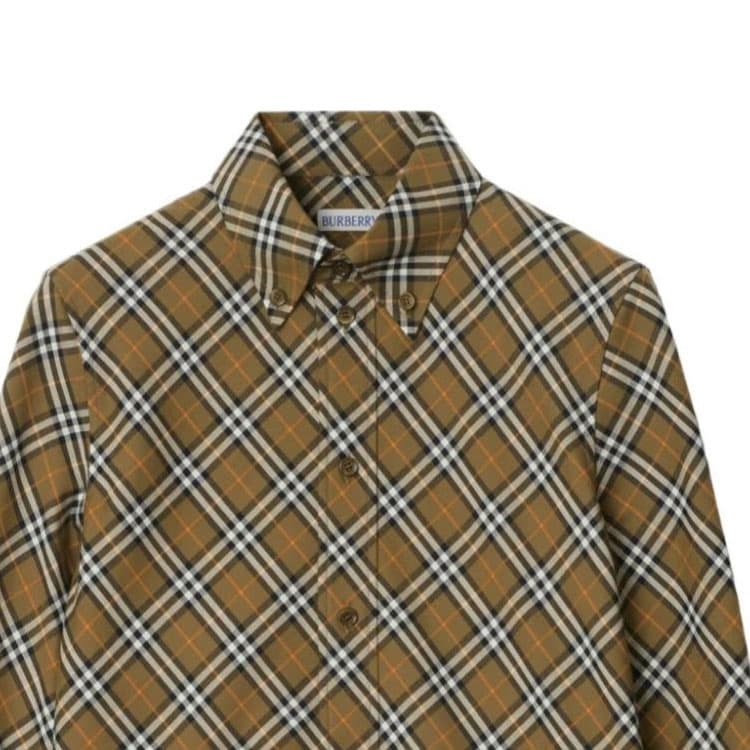 Блузка Burberry FW24 Рубашка Женская Хаки - изображение 5
