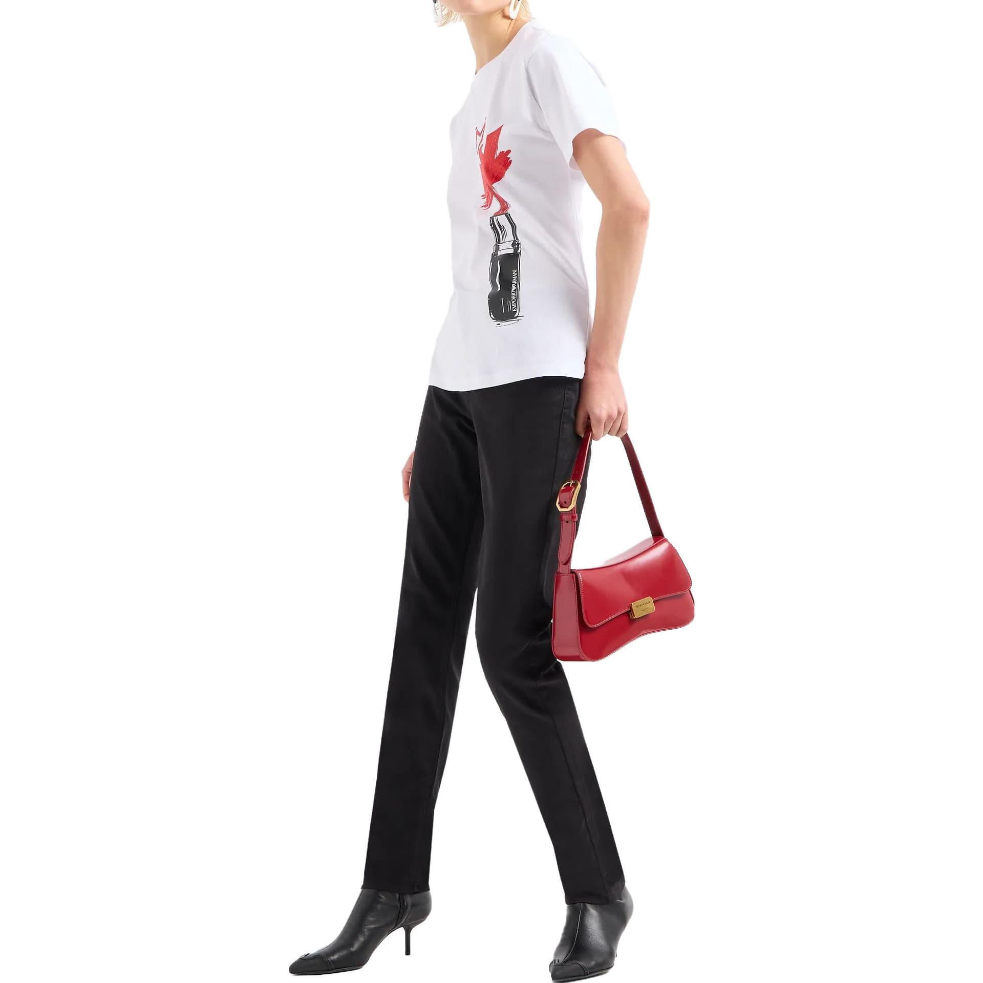 Футболка EMPORIO ARMANI Белые Женские Футболки - изображение 2