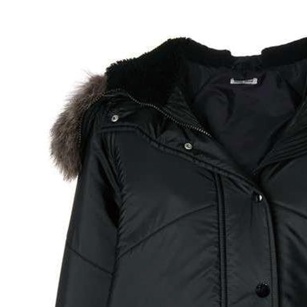 Miu Miu Solid Color Fur Collar Jacket Black - изображение 6