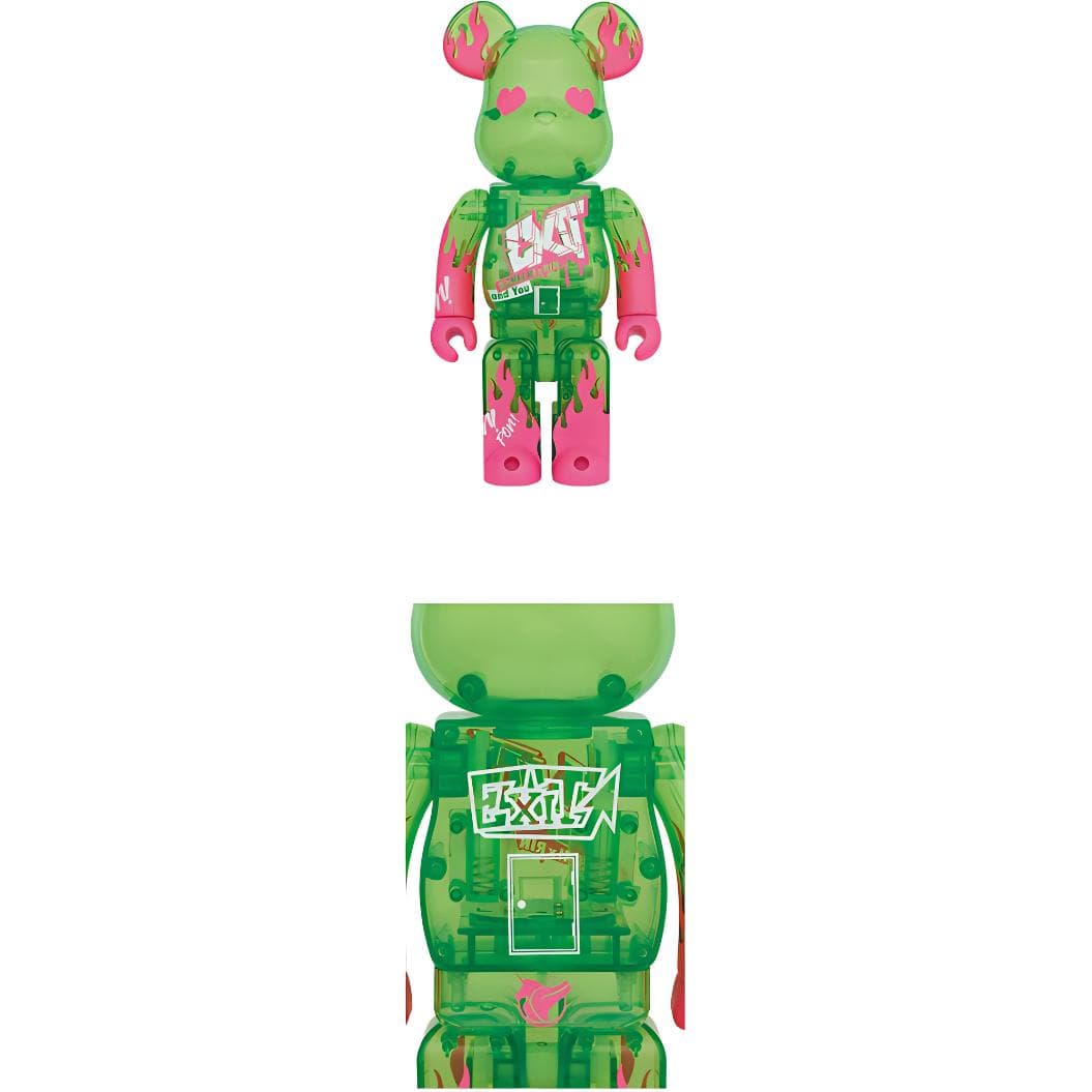 Фигурка BE@RBRICK EXIT Green Transparent - изображение 3