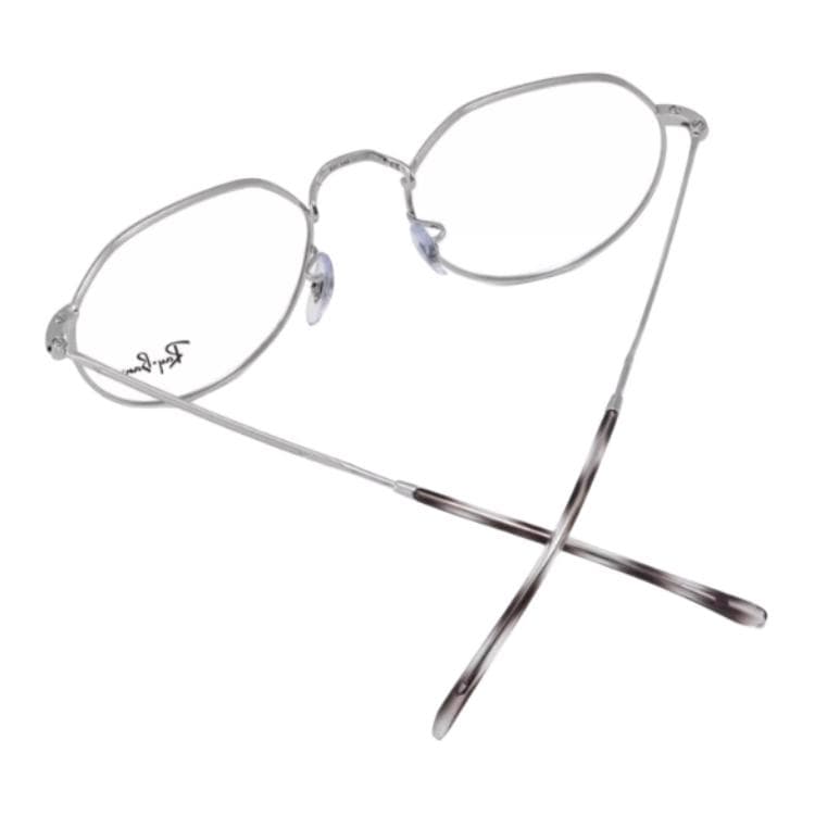 Оправа RayBan Логотип Бренда Сплав Металл Оправа для Очков Унисекс Ярко-Серебристый - изображение 3