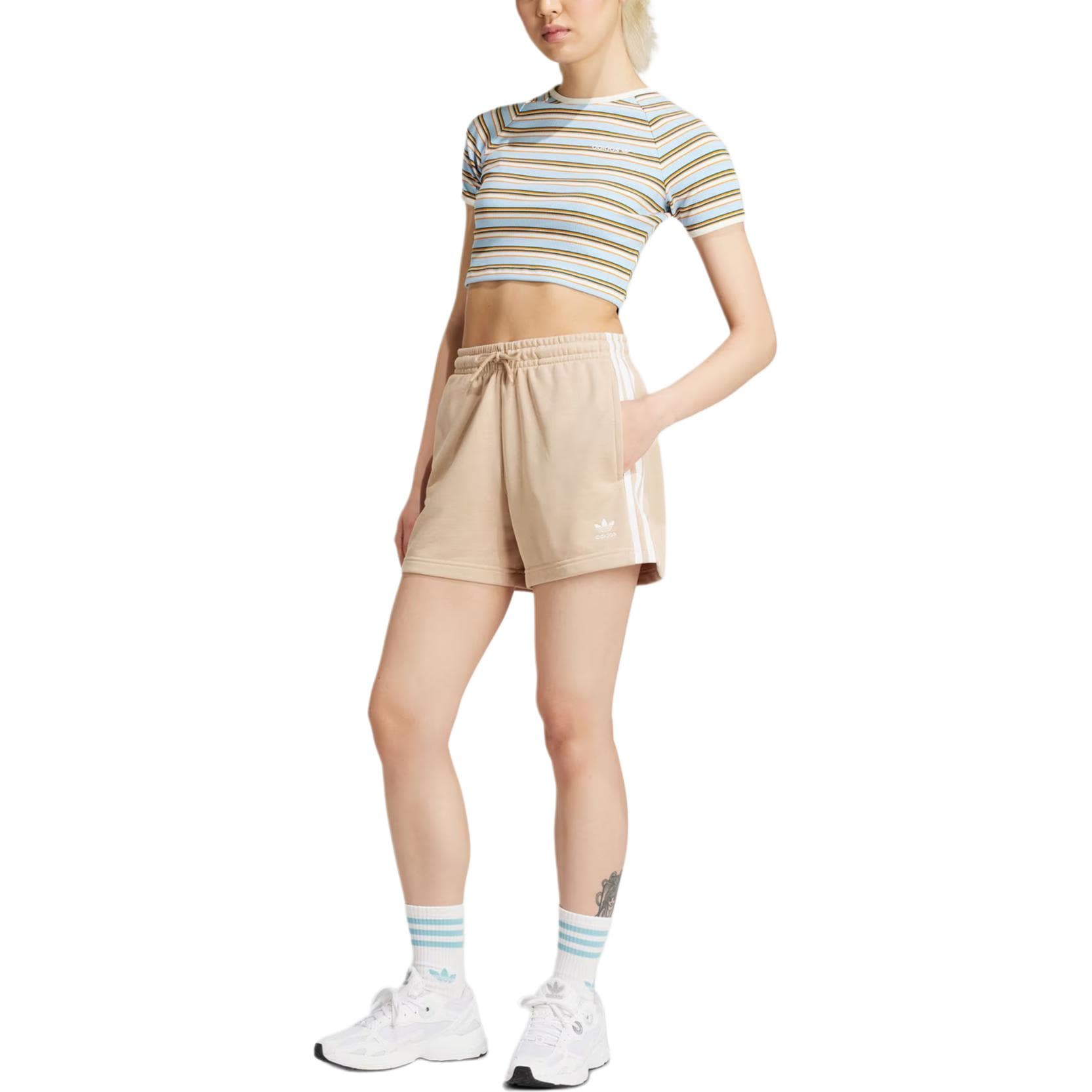 Шорты adidas 3-Stripes French Terry Shorts - изображение 4