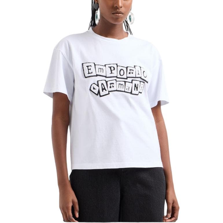 Футболка Emporio Armani T-рубашка женская белая - изображение 3