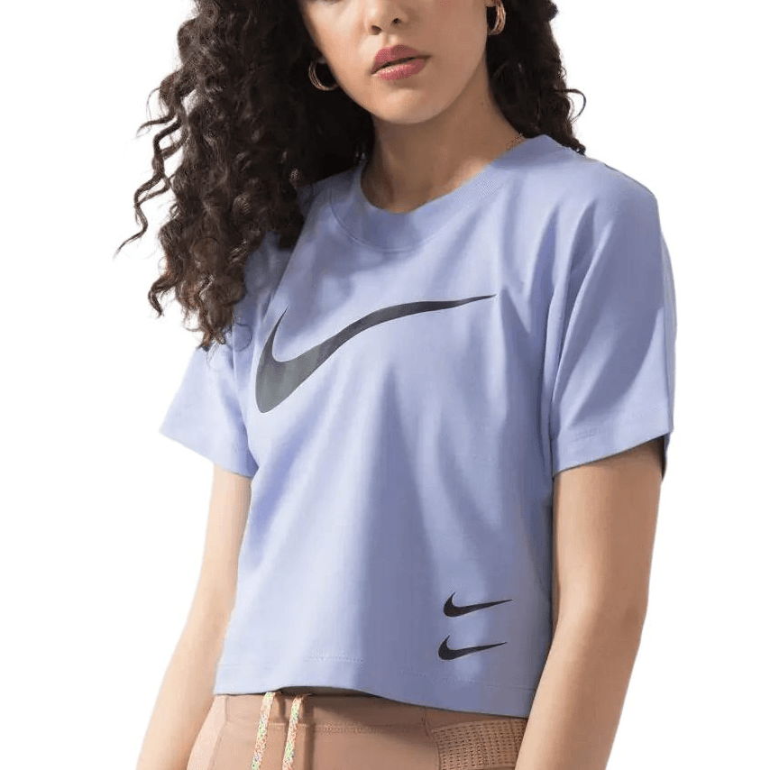 NIKE Светло-фиолетовый Женские Короткие Топы - изображение 2