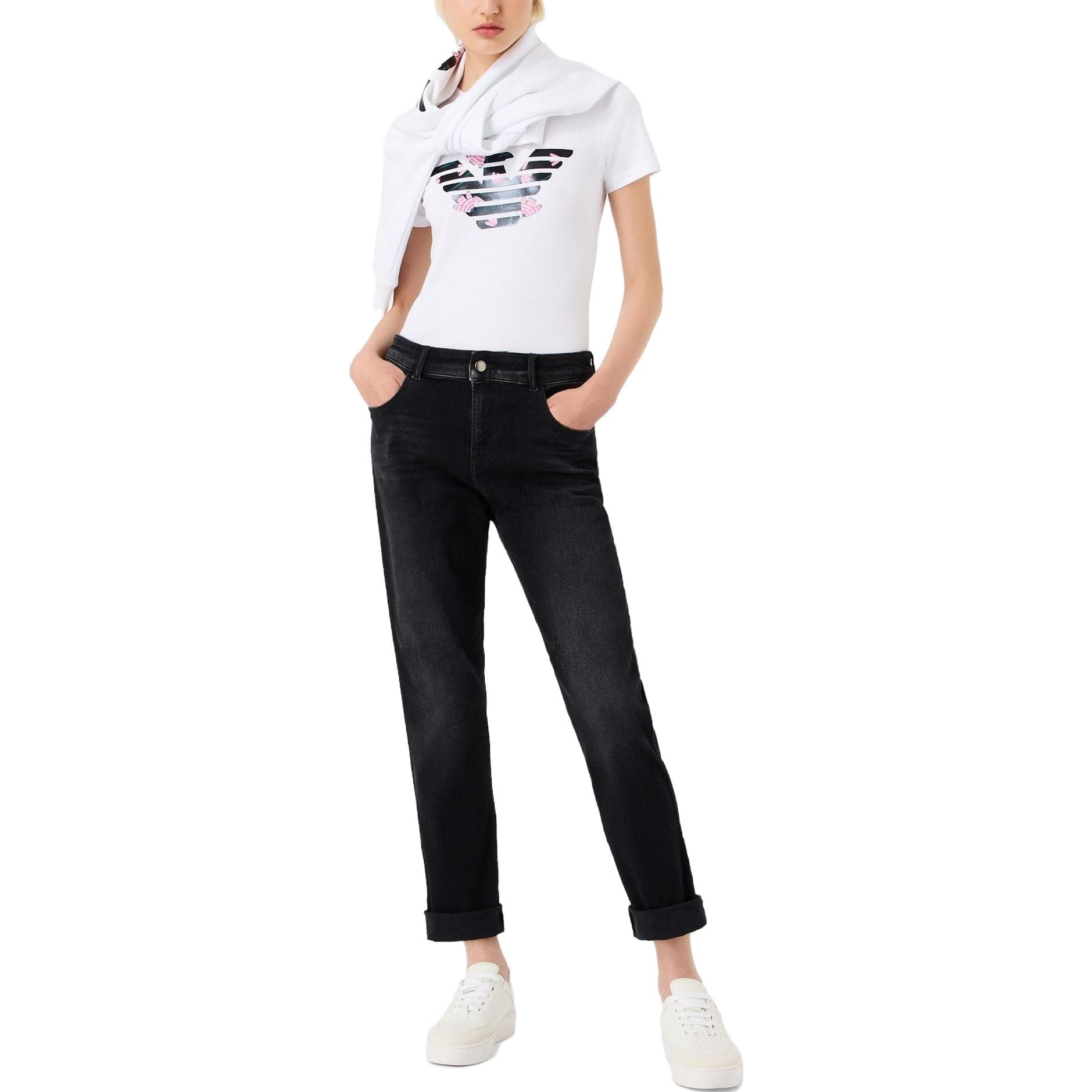 Футболка EMPORIO ARMANI T-рубашка Женская Белая - изображение 2