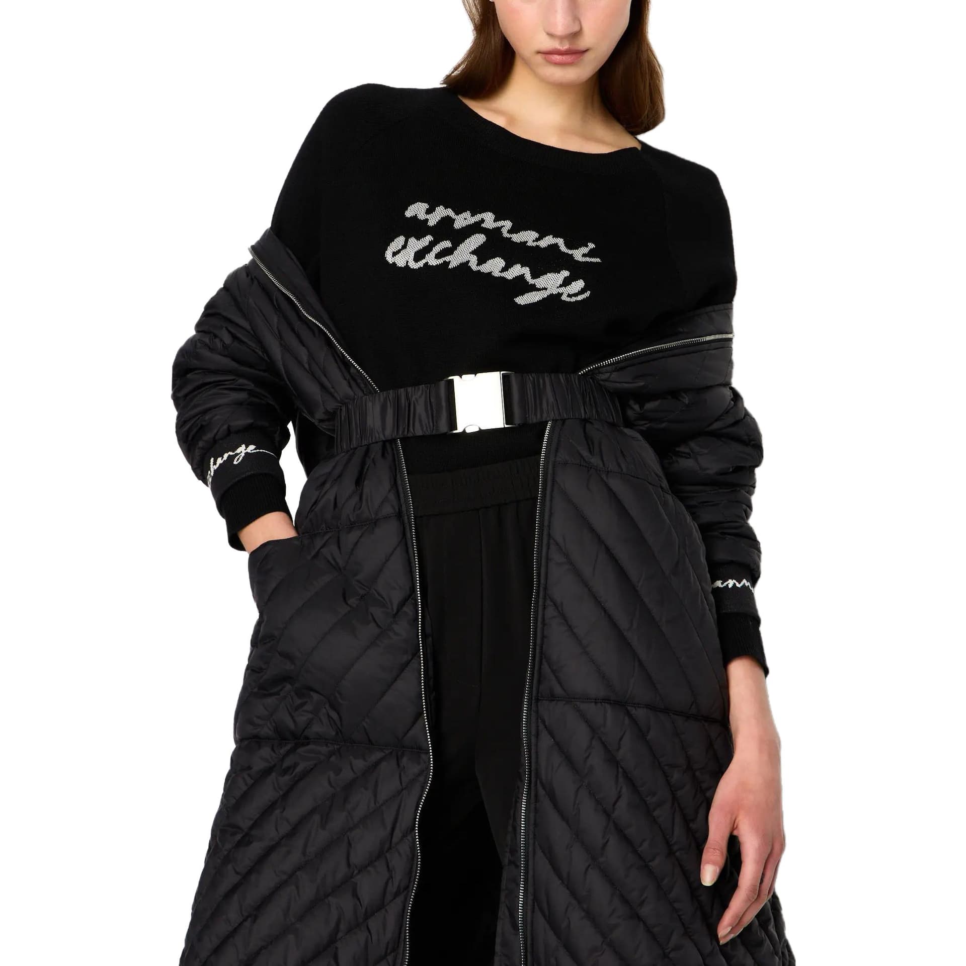 Кардиган ARMANI EXCHANGE Черные Женские Свитеры - изображение 4