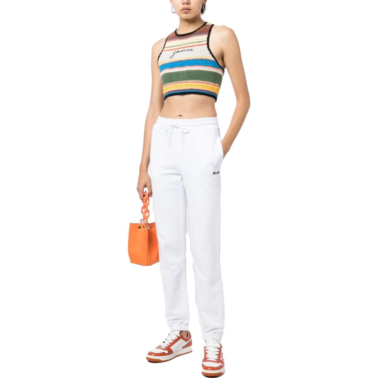 Штаны MSGM Повседневные брюки Женские Белые - изображение 2