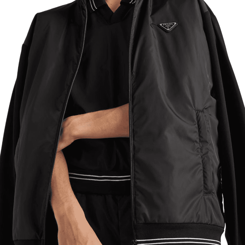 Куртка Prada Slim Fit Zip Jacket Black - изображение 5