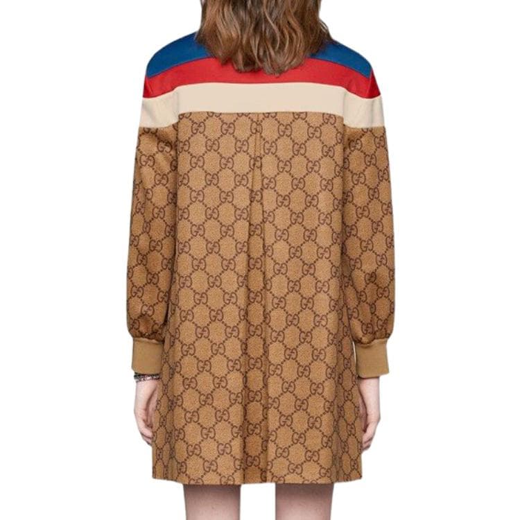 Платье Gucci SS22 Embroidered Logo Dress Brown - изображение 7