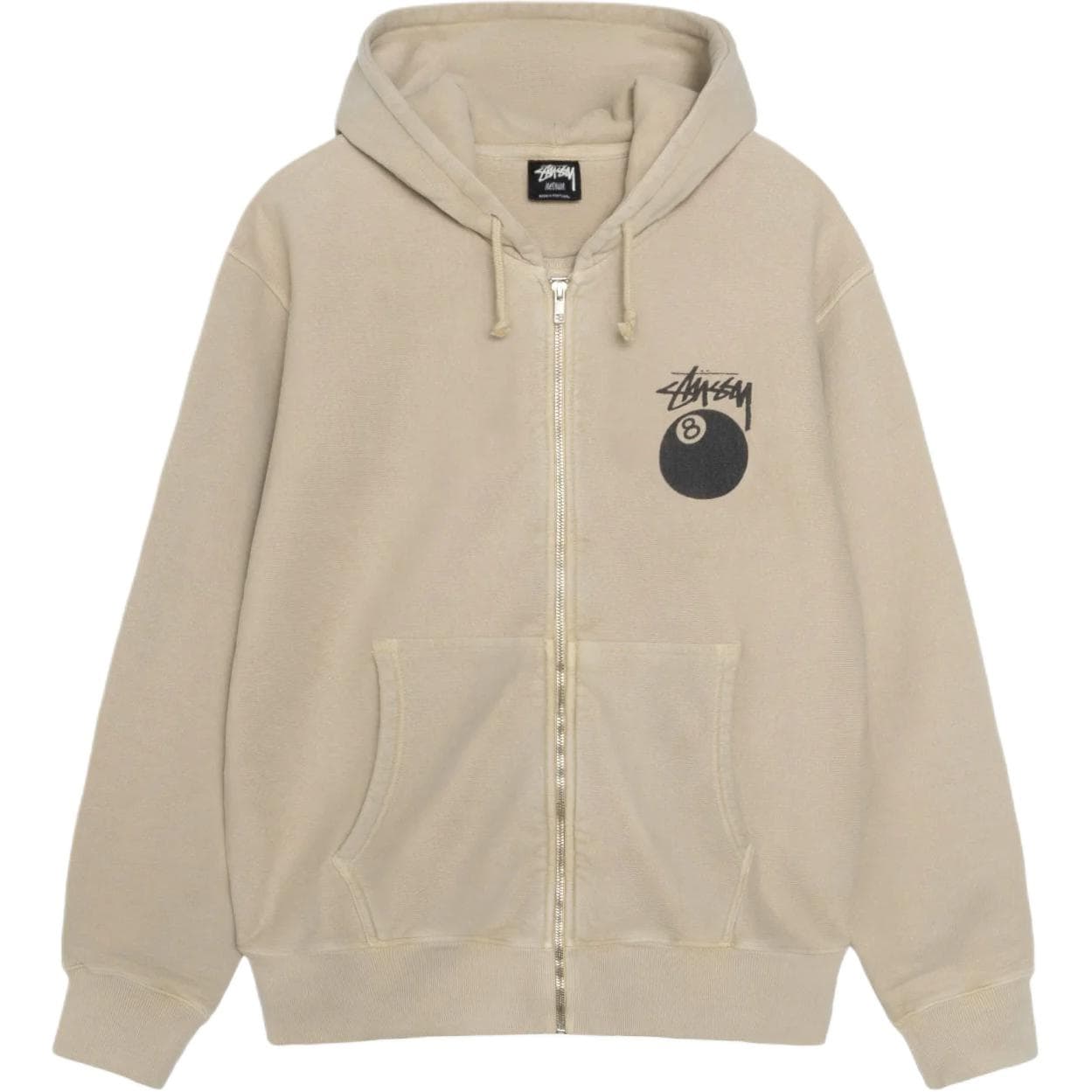 Худи Stussy SS24 8 Ball Pig Dyed Zip Hood8 - изображение 2