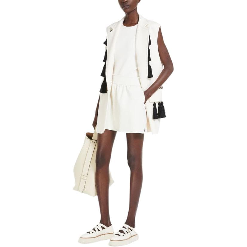 Шорты MaxMara Piadena Cotton Shorts With Monogram Embroidery - изображение 3