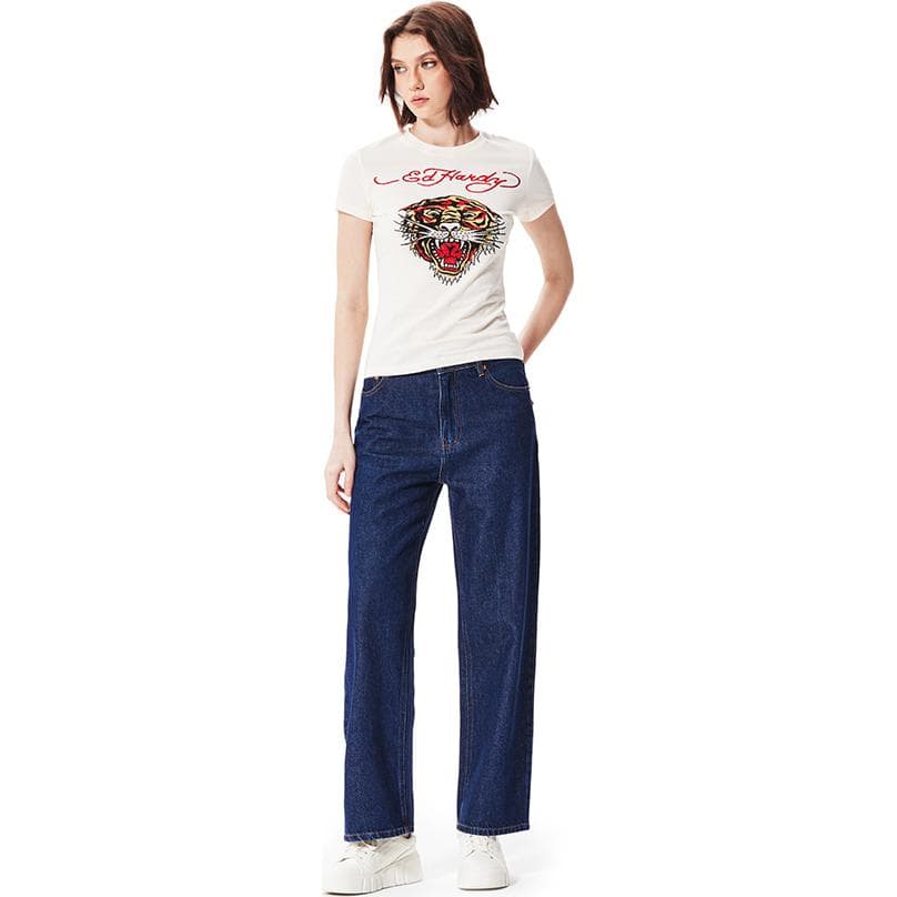 Футболка Ed Hardy SS24 Slim Crew Neck T-Shirt Ivory - изображение 3