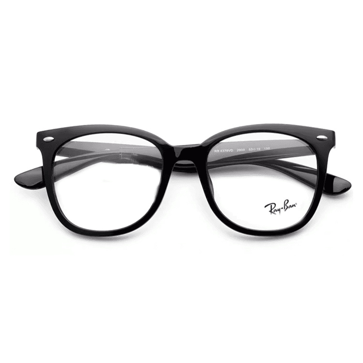 Оправа RayBan Пластиковая оправа Квадратные Оправы для очков Унисекс Черные - изображение 2