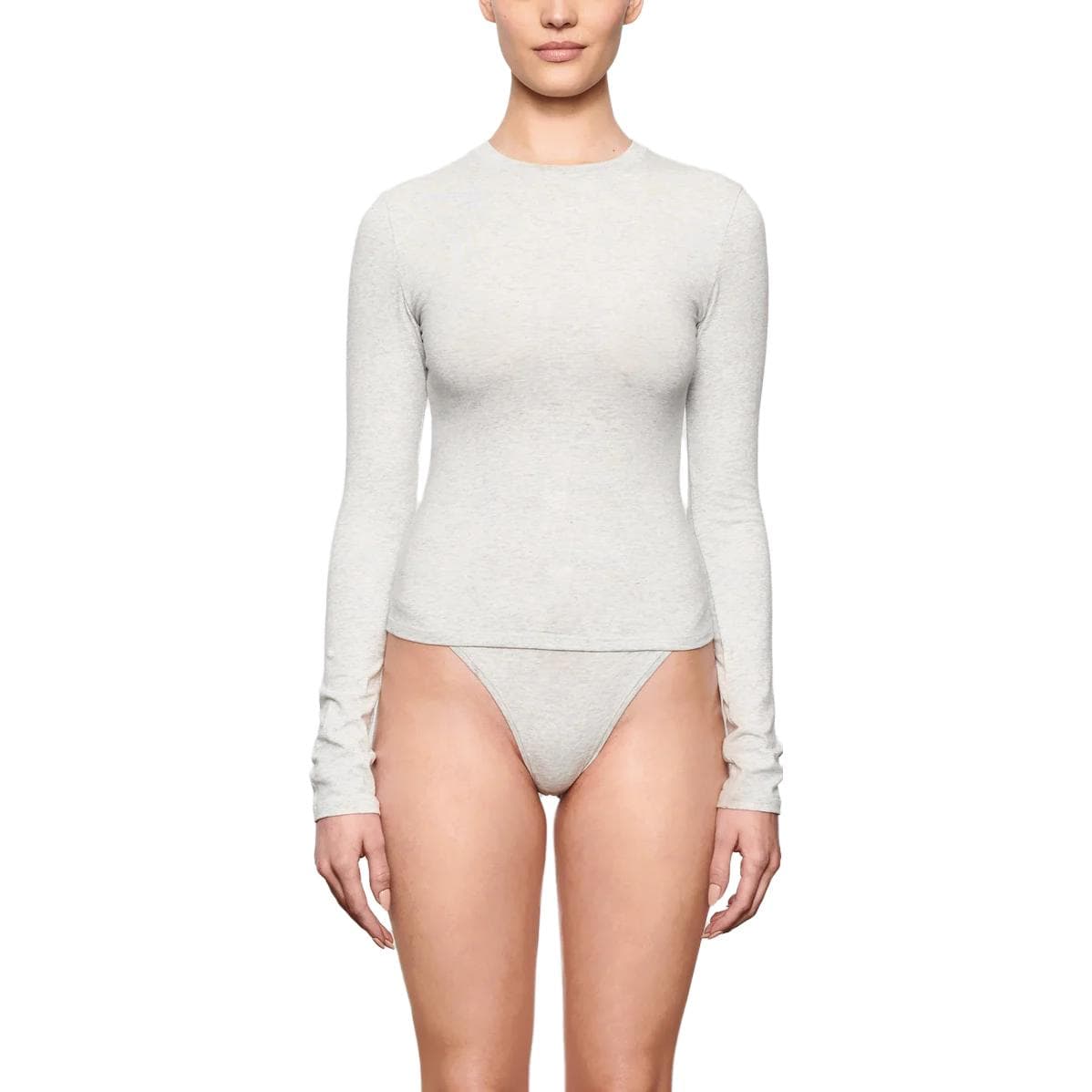Футболка SKIMS Cotton Jersey Light Heather Grey - изображение 2