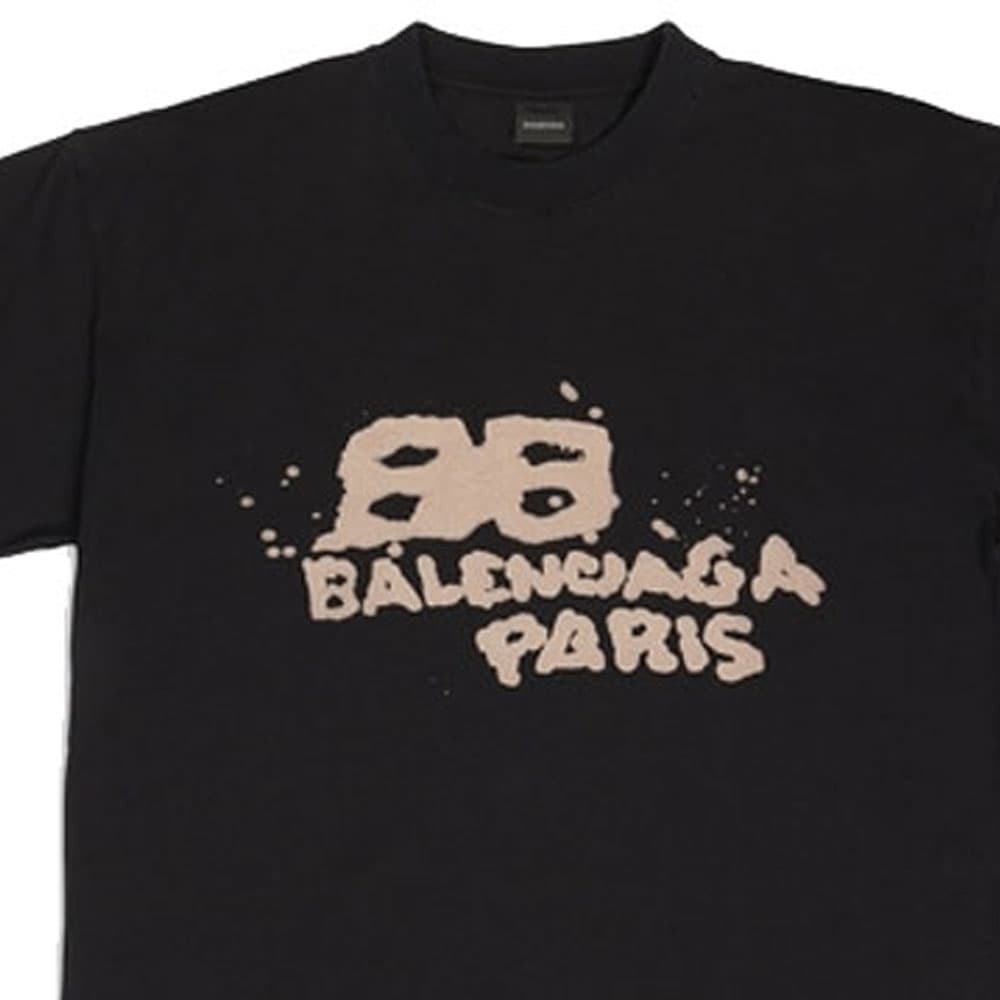 Футболка Balenciaga SS23 Hand Drawn Bb Icon LogoT - изображение 13