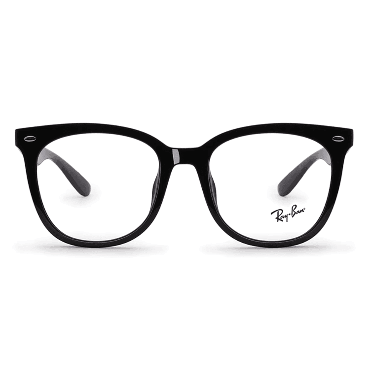 Оправа RayBan Пластиковая оправа Квадратные Оправы для очков Унисекс Черные - изображение 3