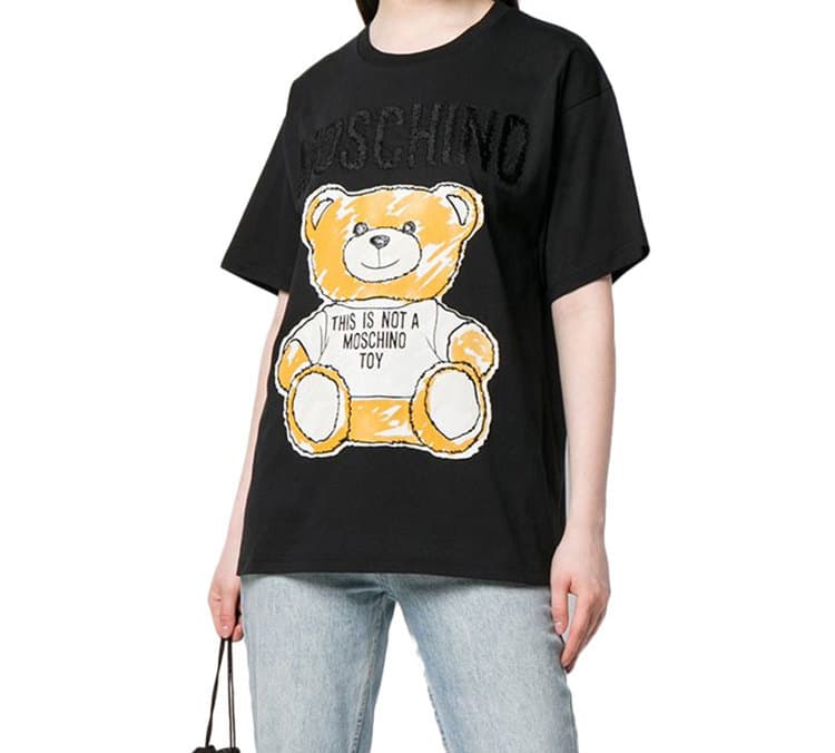 Футболка Moschino Teddy Bear Embroidered T-Shirt Black - изображение 3