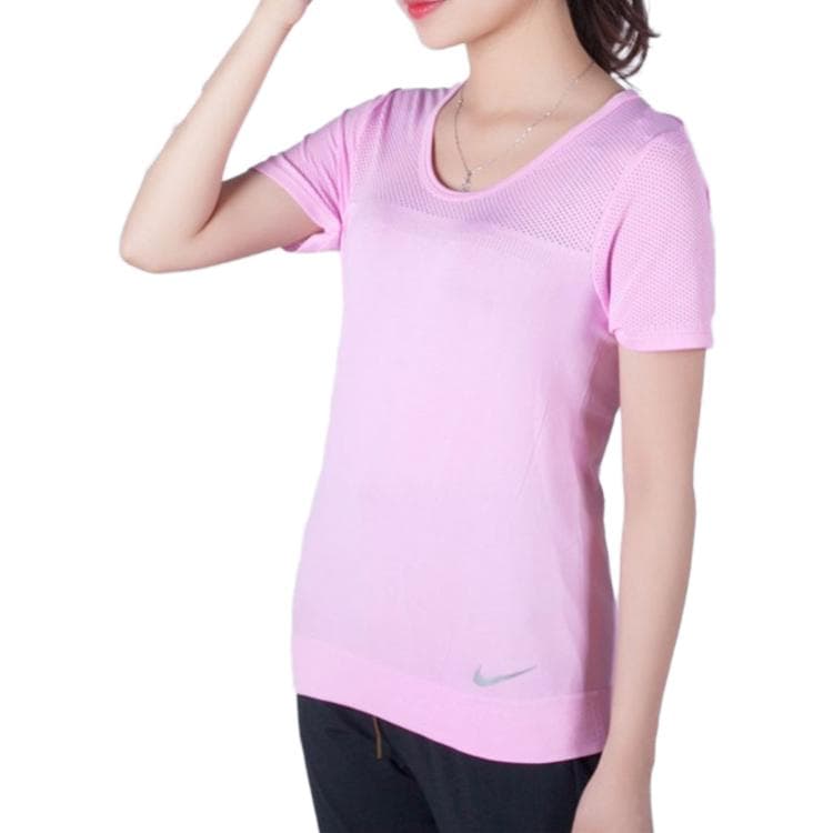 Футболка NIKE T-Shirt Женская Вишневый Цветок Розовый - изображение 2