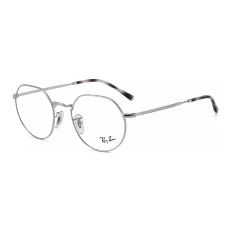 Оправа RayBan Логотип Бренда Сплав Металл Оправа для Очков Унисекс Ярко-Серебристый - изображение 1