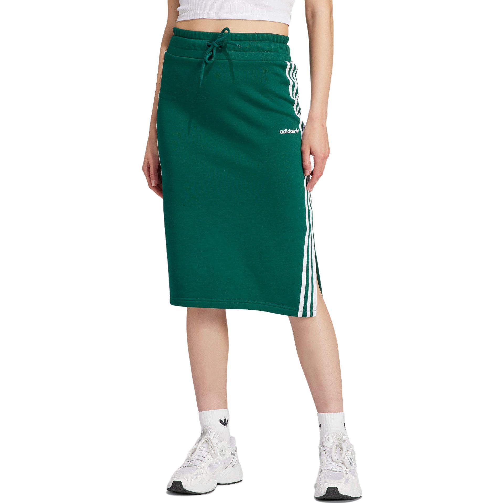 Юбка Adidas Originals Three Skirts Повседневная Длинная Юбка Женская Зеленая - изображение 4