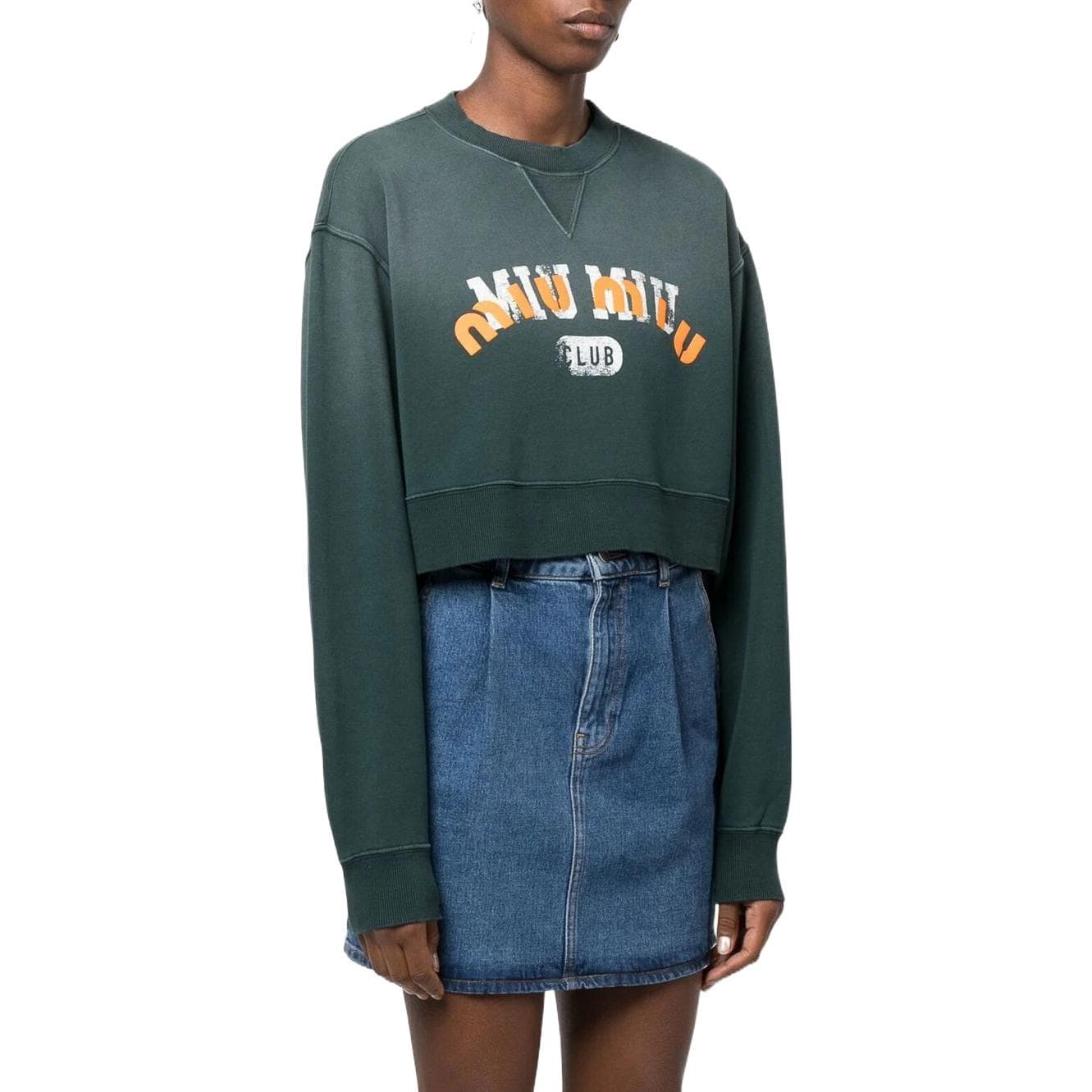 Кофта Miu Miu FW22 Logo Print Sweatshirt - изображение 4
