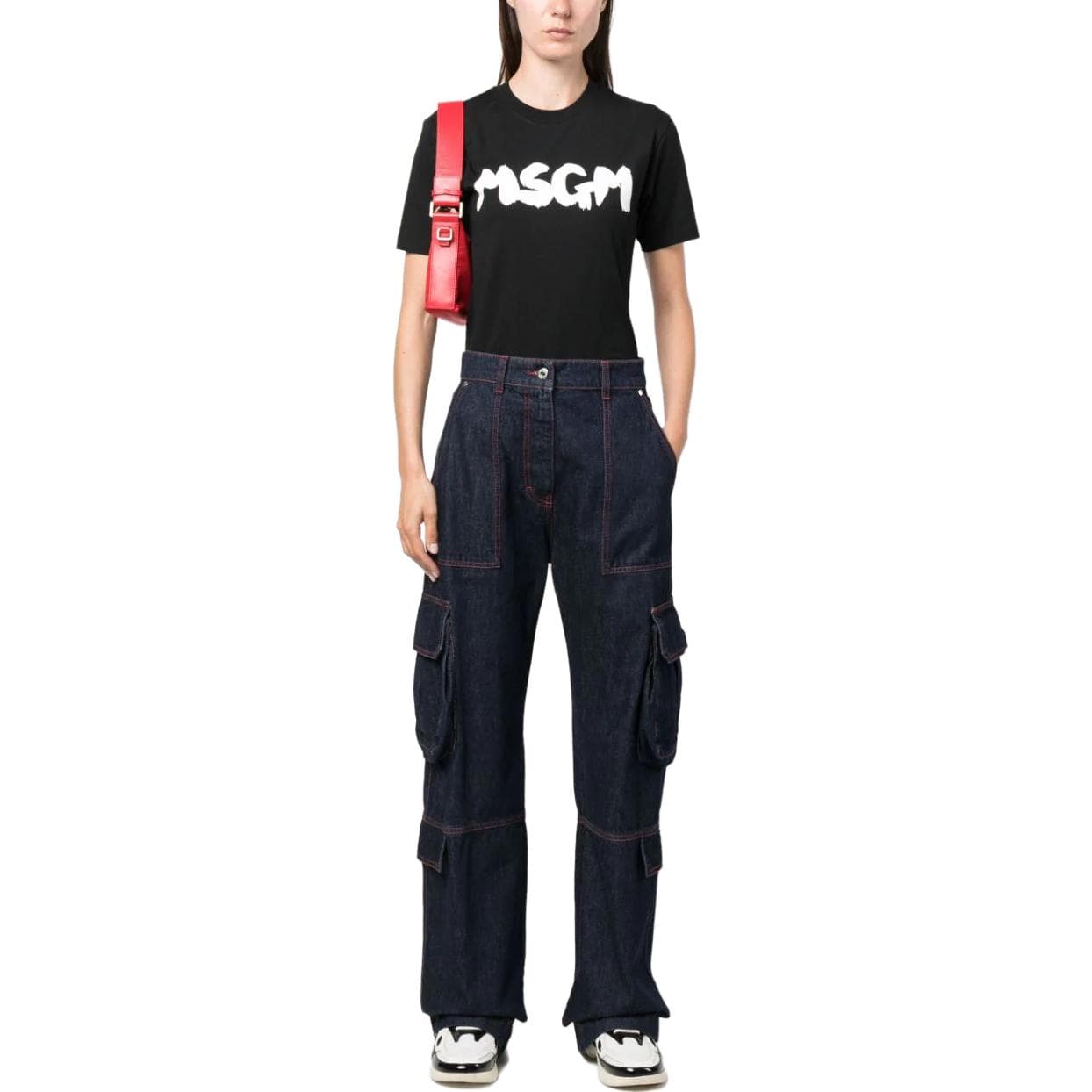 Джинсы MSGM Синие Женские Джинсы - изображение 2