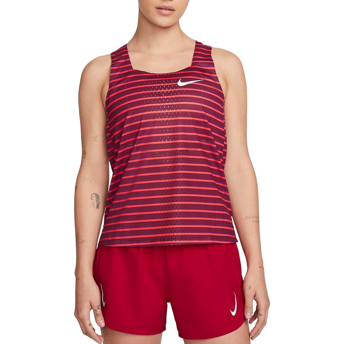 NIKE Red Женские Спортивные майки без рукавов - изображение 3