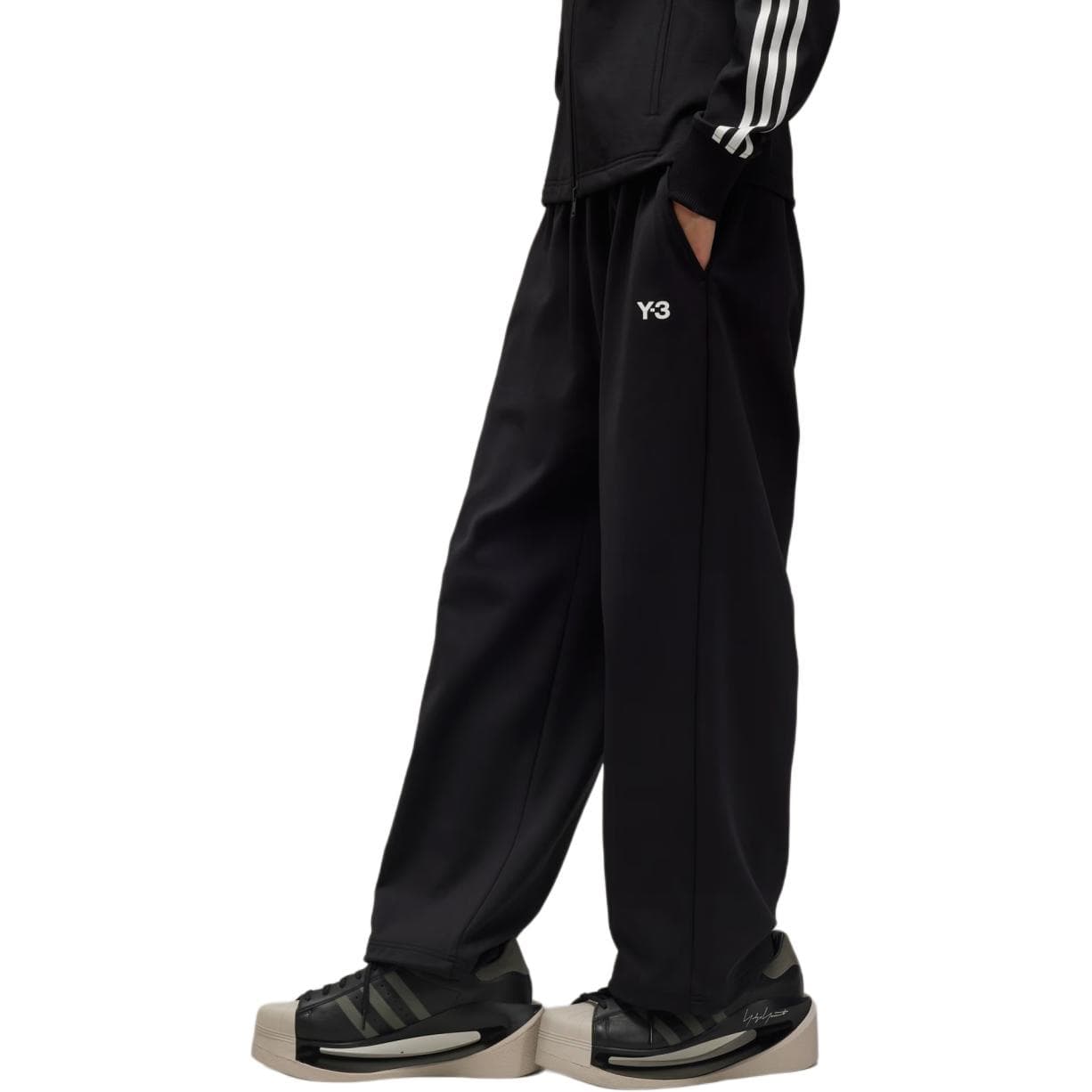 Штаны Y-3 Logo print loose drawstring knit sweatpants womens black - изображение 5