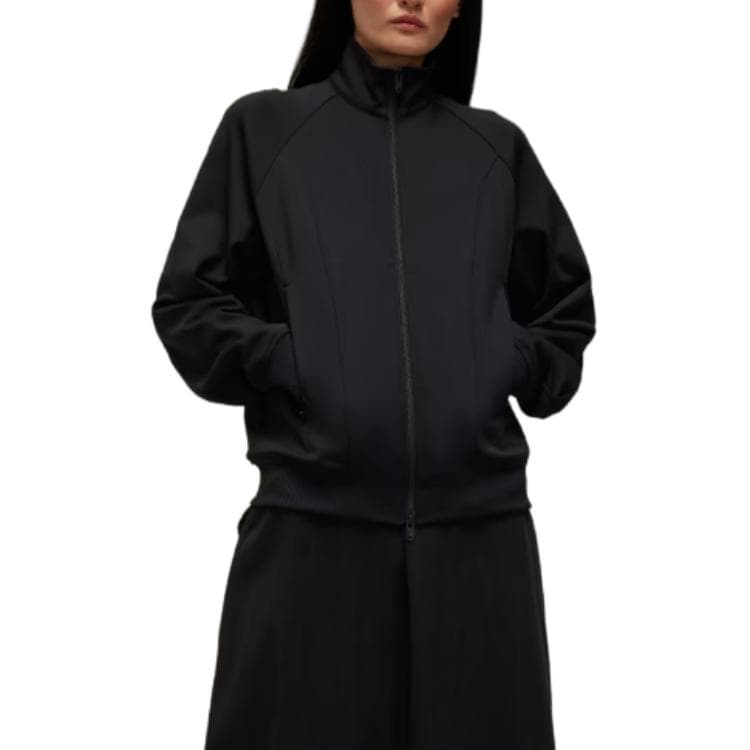 Куртка Y-3 W Track Jkt Однотонный воротник-стойка молния длинный рукав куртки женский черный - изображение 4