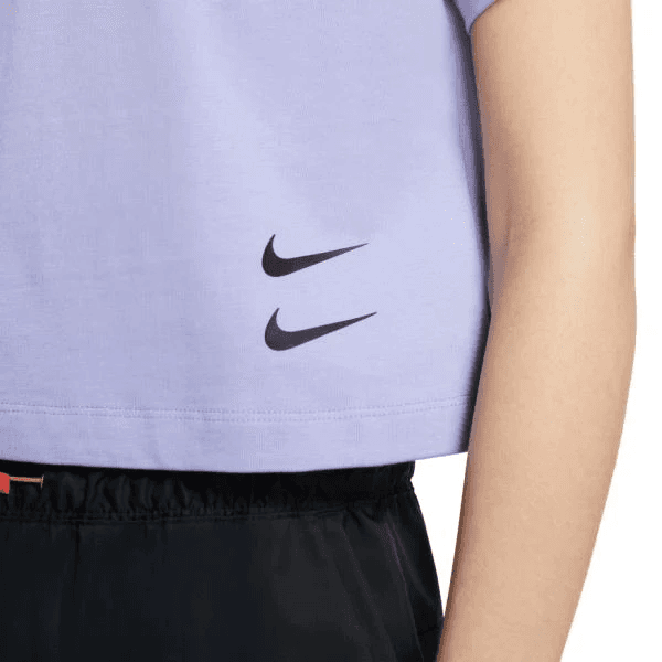 NIKE Светло-фиолетовый Женские Короткие Топы - изображение 4