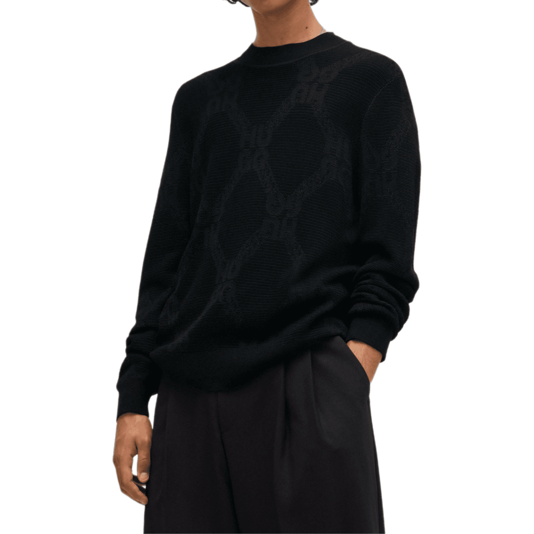 HUGO BOSS FW24 Трикотаж Мужской Черный - изображение 3