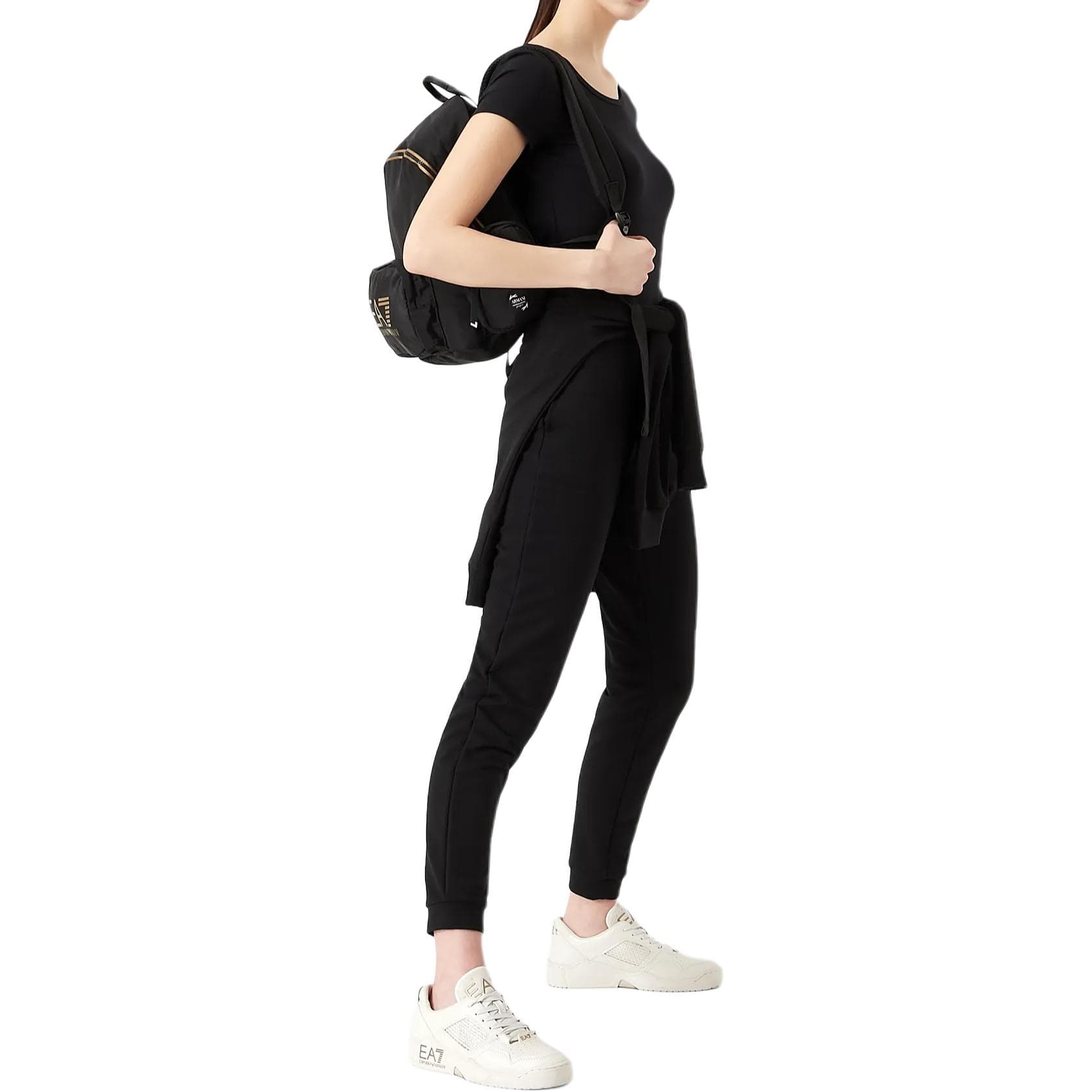 Футболка EMPORIO ARMANI EA7 T Рубашка Женская Черная - изображение 3