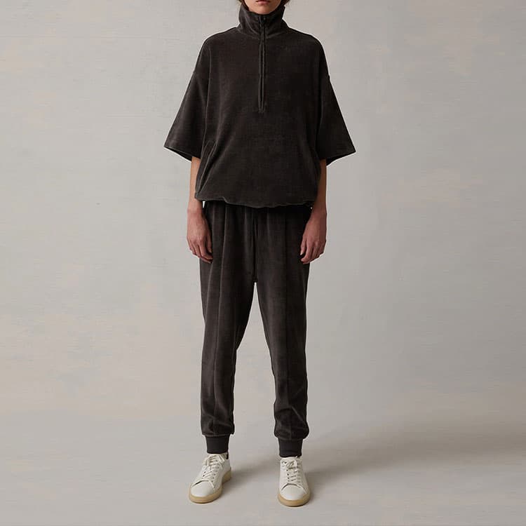 Худи Fear of God Essentials SS22 Women's Velour mockneck Iron - изображение 2