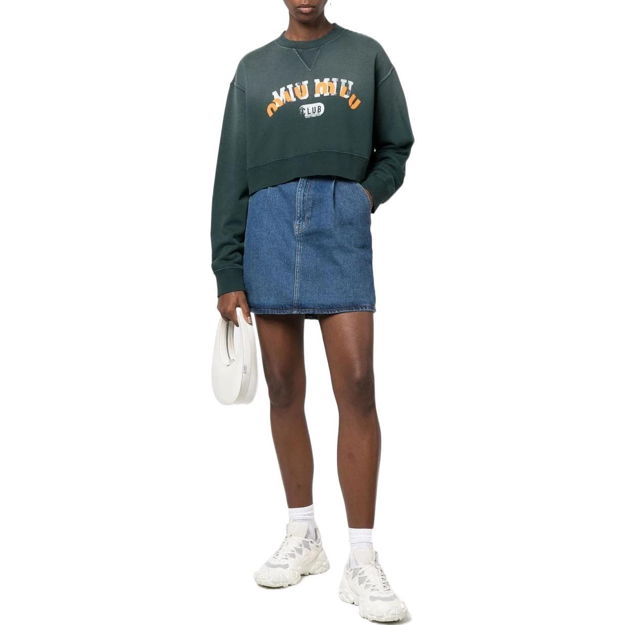 Кофта Miu Miu FW22 Logo Print Sweatshirt - изображение 2