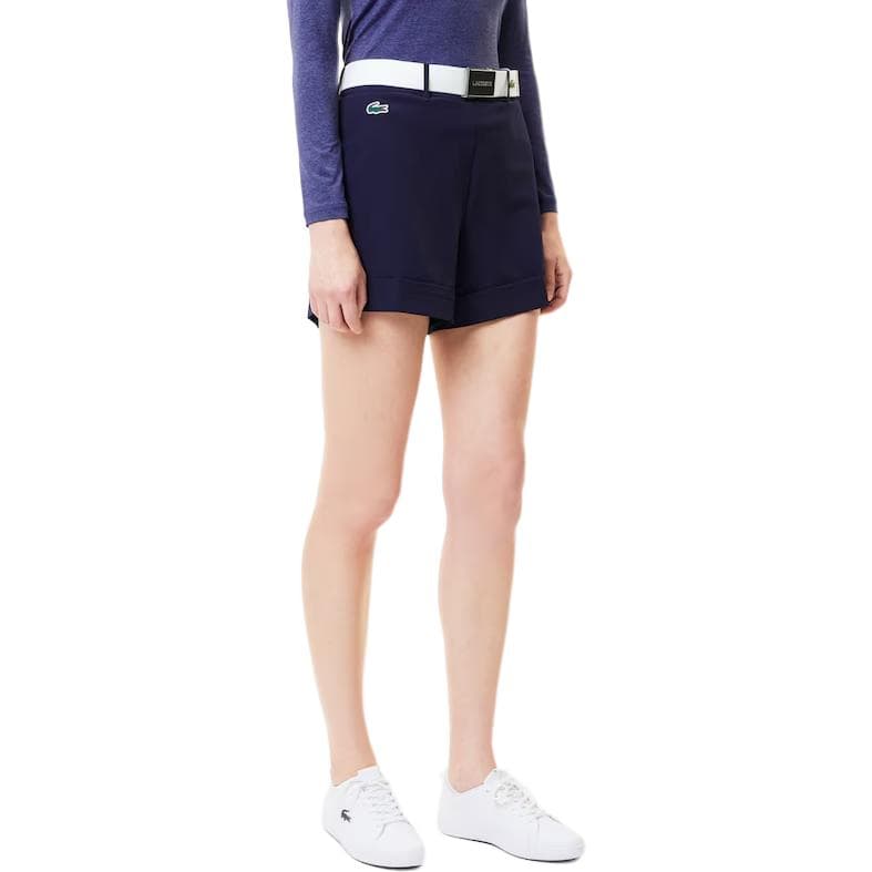 Шорты LACOSTE Повседневные шорты женские морского синего цвета - изображение 3