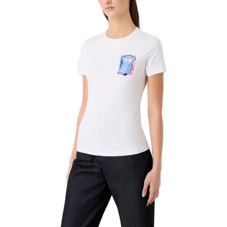 Футболка EMPORIO ARMANI SS23 T Рубашка Женская Белая - изображение 3