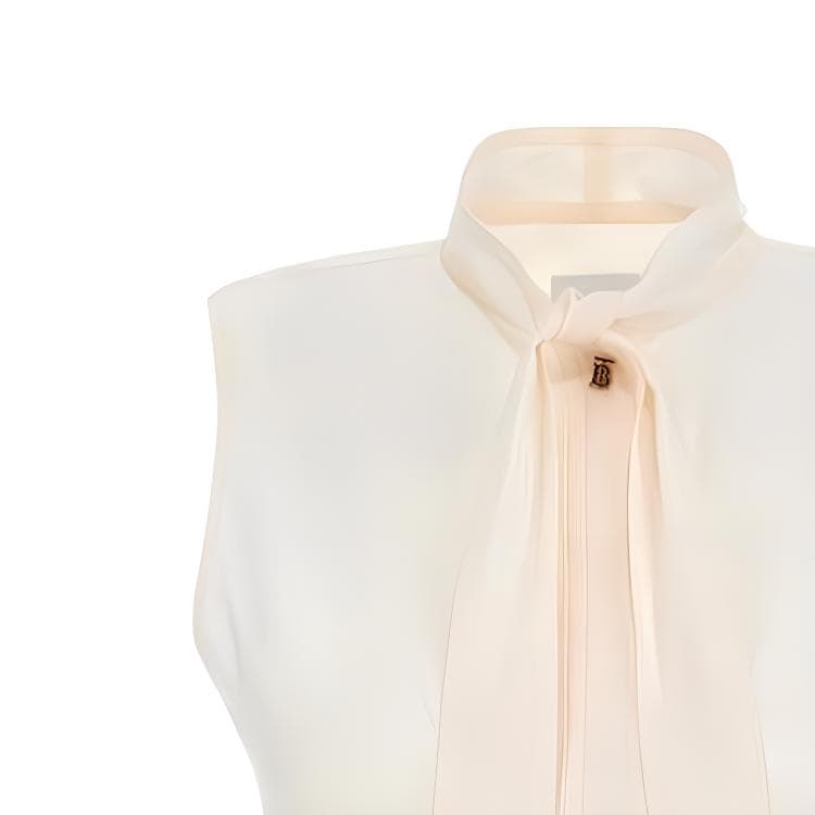Блузка Burberry Экрю Женские Рубашки - изображение 5