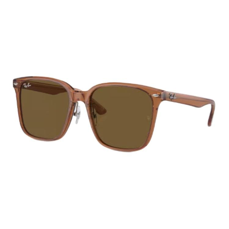 Солнцезащитные очки RayBan Пластиковая оправа Квадратные Солнцезащитные очки Унисекс Коричневые - изображение 1